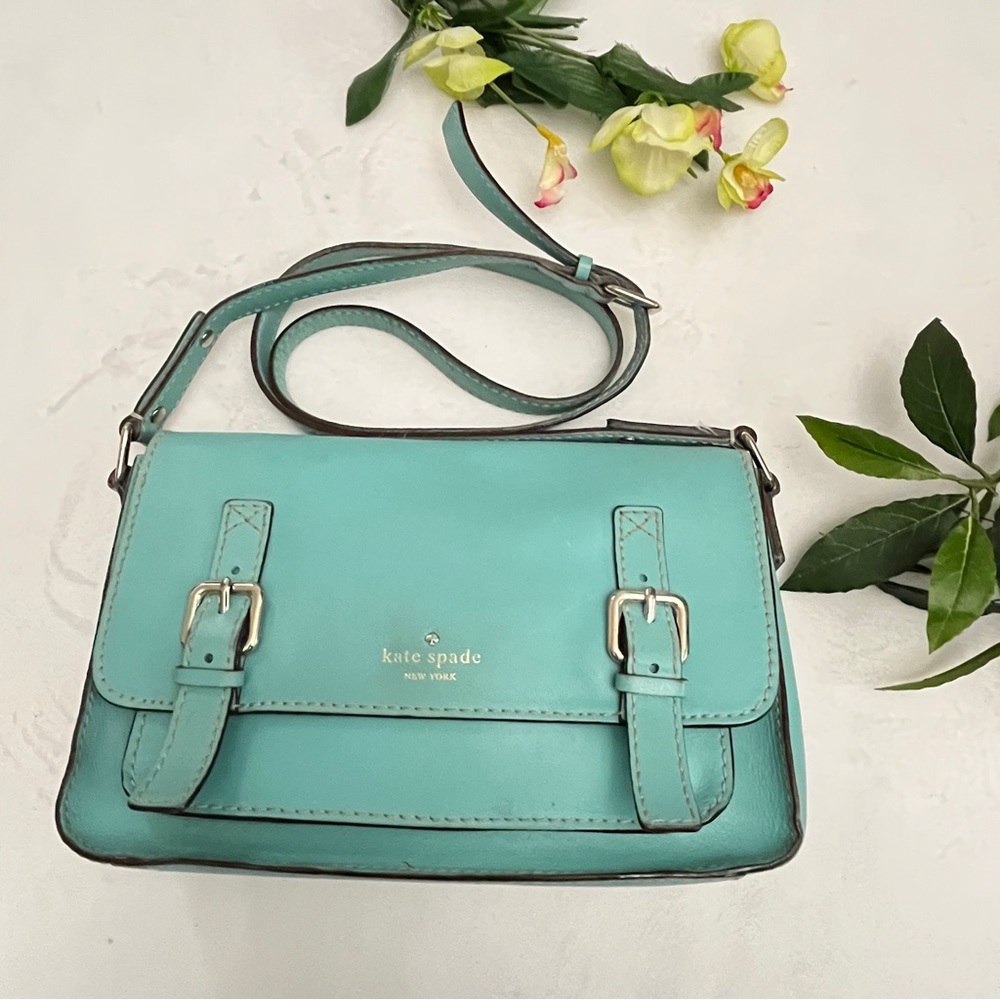 Kate Spade Essex Scout Leather Crossbody Messenger
Bag Caribbean BLUE